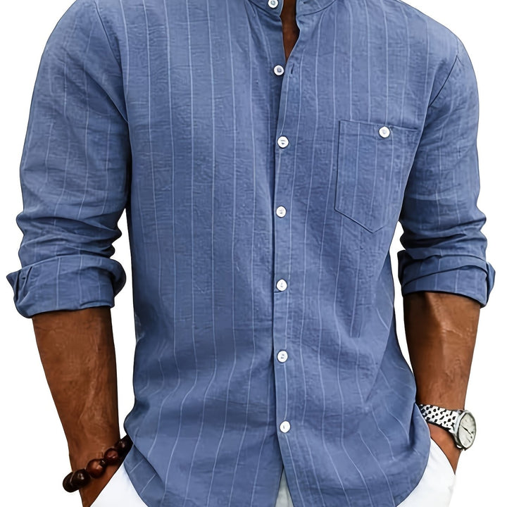 Wesley | Refined Striped Long-Sleeve Shirt
