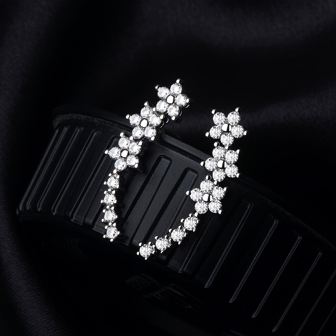 Cynthia | Timeless Floral Climber Earrings
