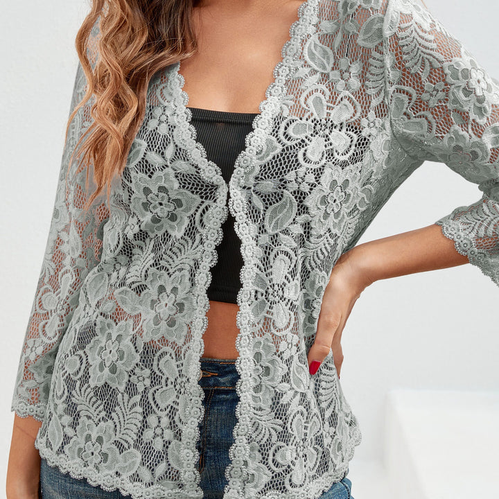Marlena | Floral Lace Open-Front Cardigan