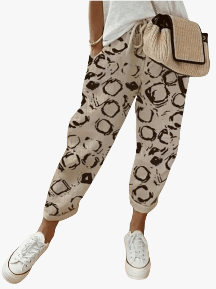 Leonda | Casual Everyday Printed Lace Pants