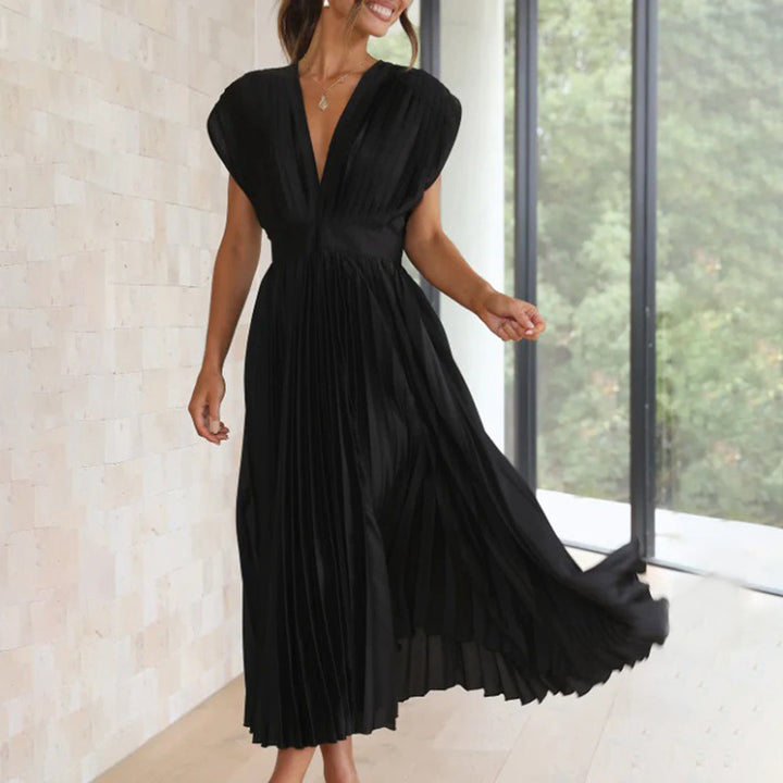 Kimberley | Stylish Sleeveless V-Neck Dress