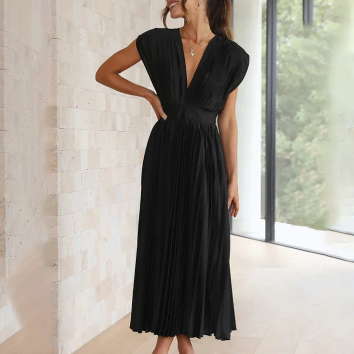 Kimberley | Stylish Sleeveless V-Neck Dress