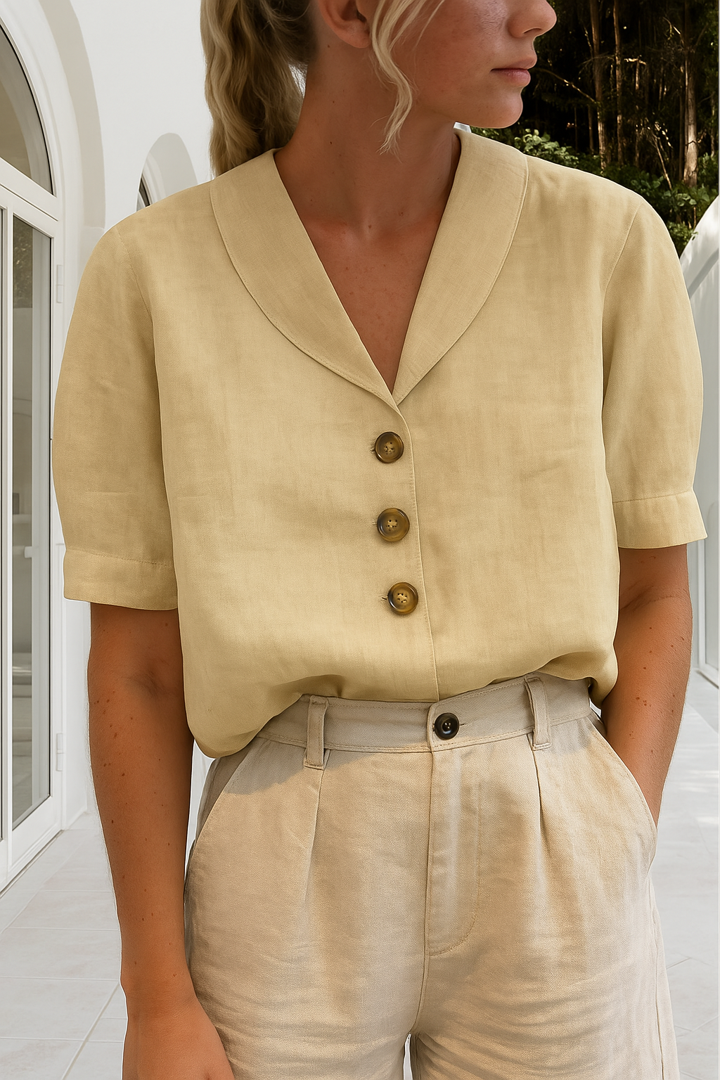 Rianne | Refined Button-Front Blouse