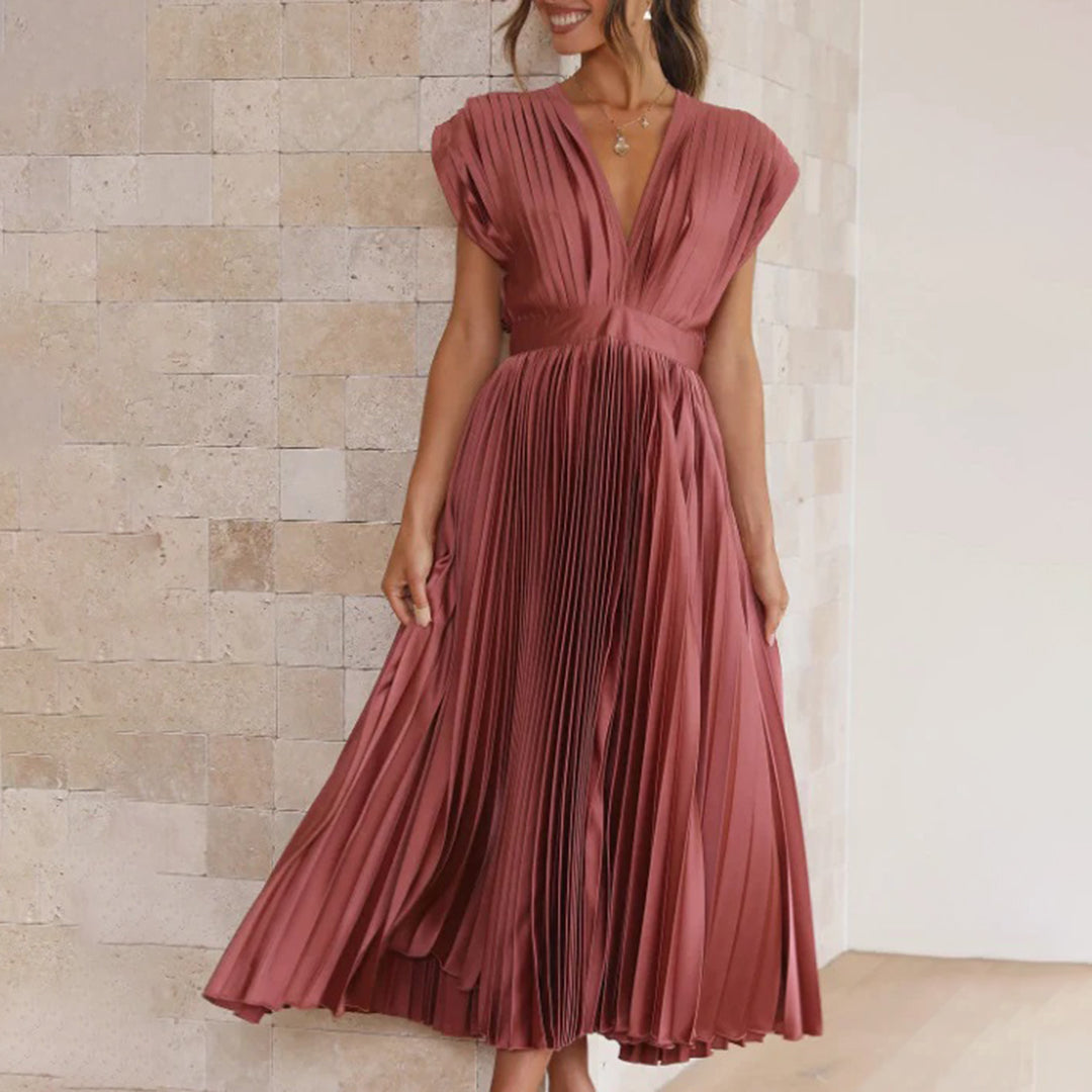 Kimberley | Stylish Sleeveless V-Neck Dress
