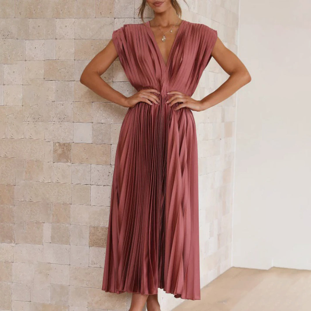 Kimberley | Stylish Sleeveless V-Neck Dress