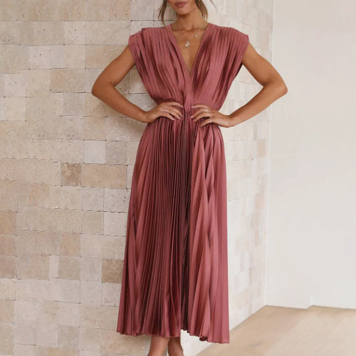 Kimberley | Stylish Sleeveless V-Neck Dress