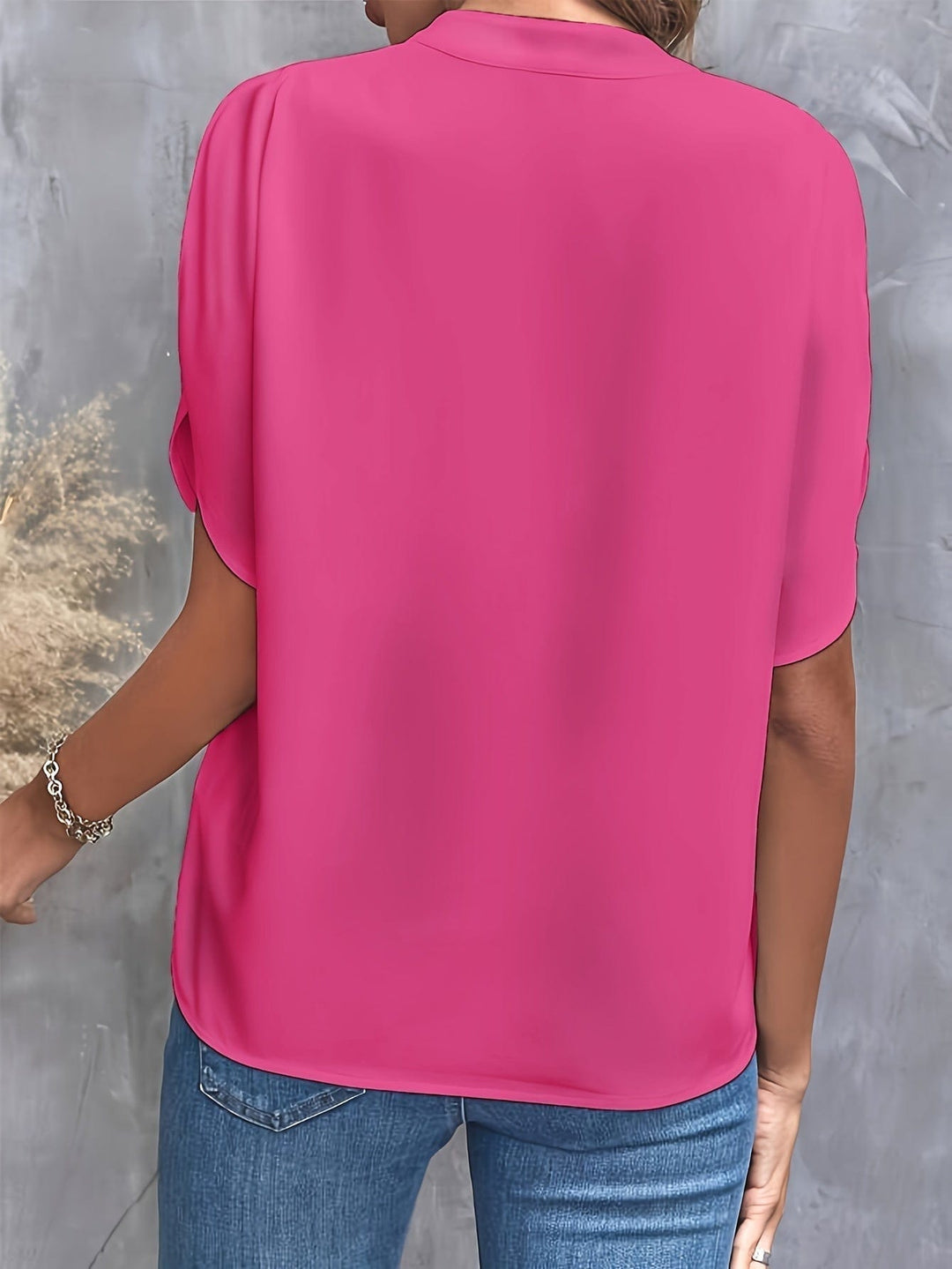 Savannah | Elegant Draped V-Neck Blouse