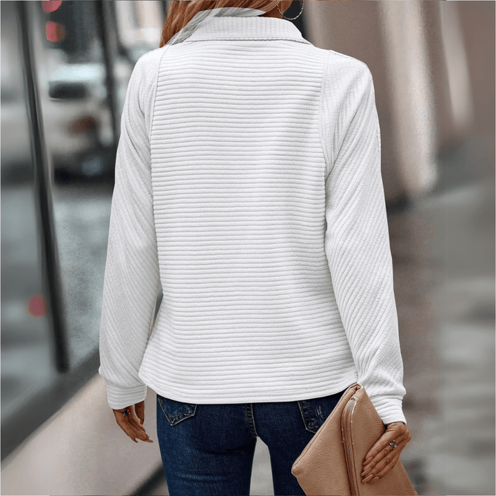 Katrina | Textured Half-Zip Pullover
