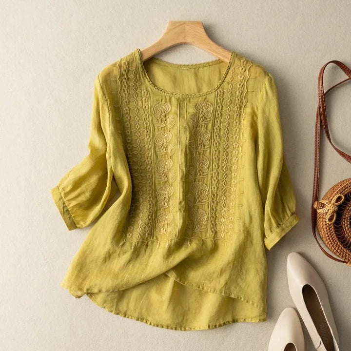 Milly | Elegant Round Neck Lace Blouse