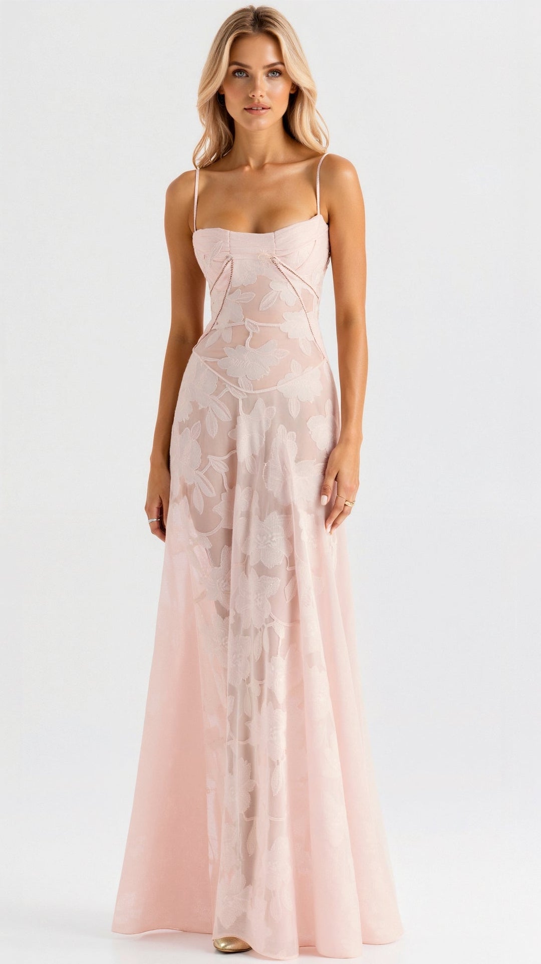 Lauren | Stylish Floral Bustier Maxi Dress