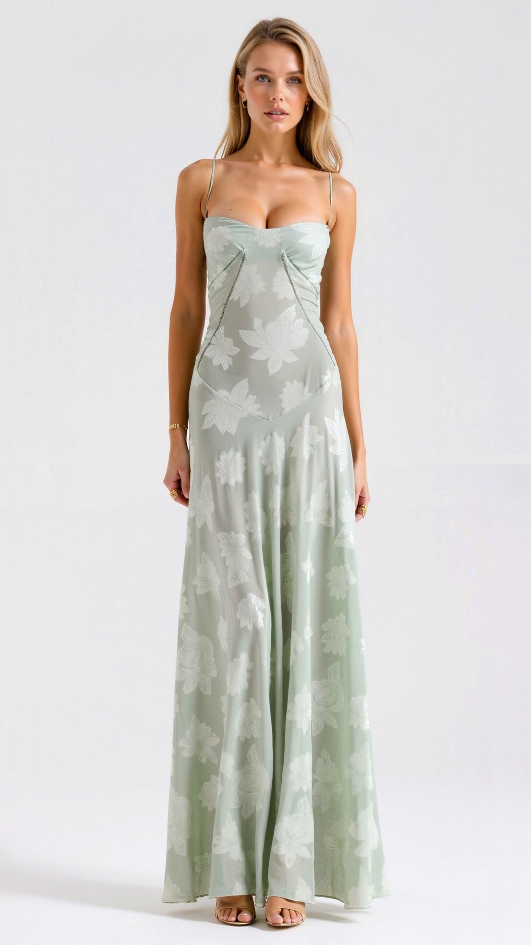 Lauren | Stylish Floral Bustier Maxi Dress