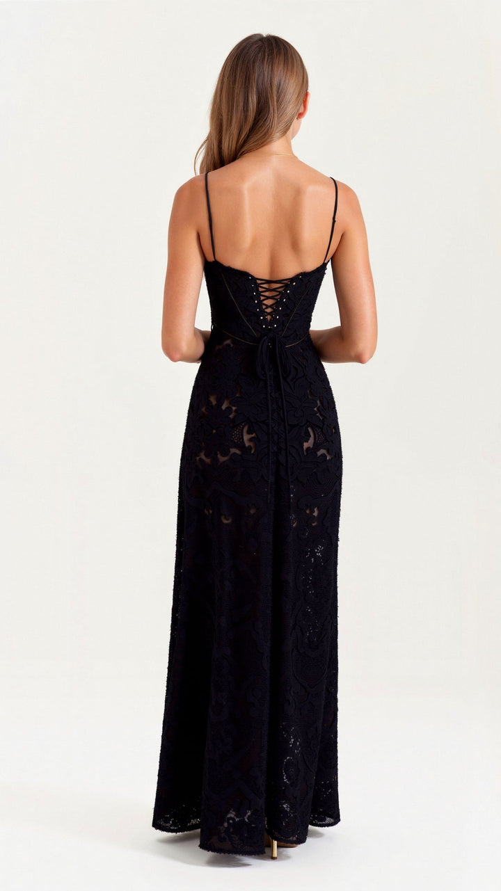Lauren | Stylish Floral Bustier Maxi Dress