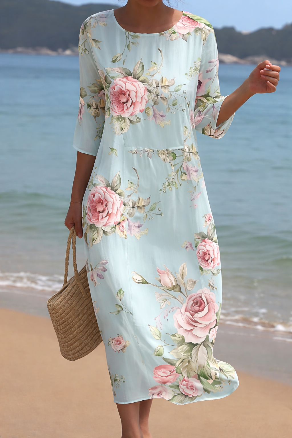 Bella | Floral Elegant Midi Dress