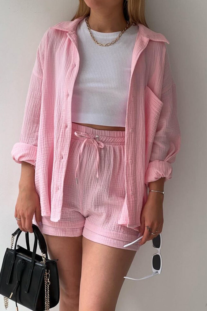 Hestia | Stylish Button Shirt and Pants Set