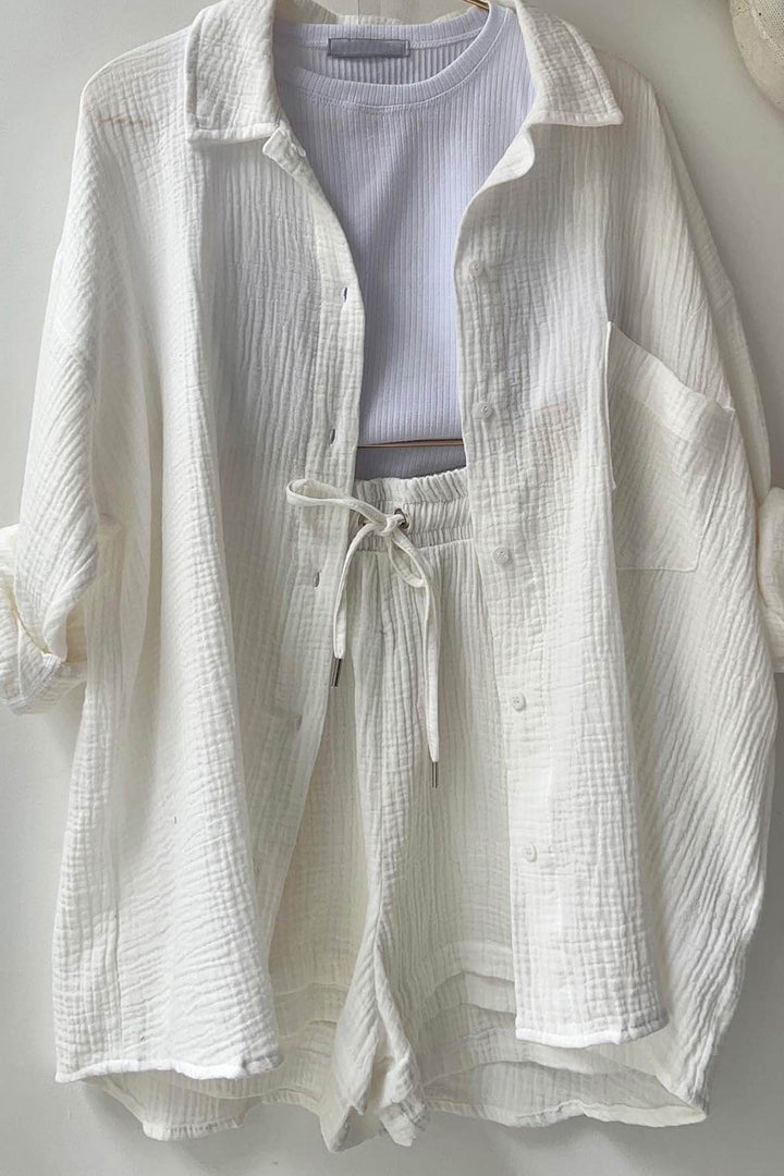 Hestia | Stylish Button Shirt and Pants Set