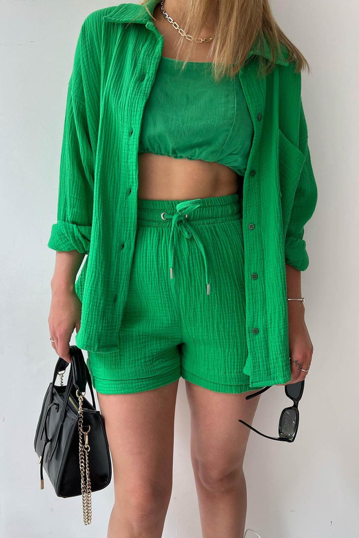 Hestia | Stylish Button Shirt and Pants Set