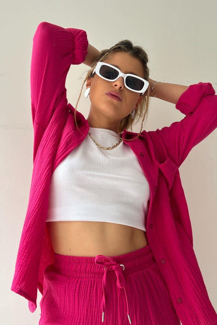 Hestia | Stylish Button Shirt and Pants Set
