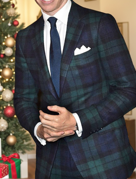 Gareth | Single Breasted One-Button Plaid Jacket