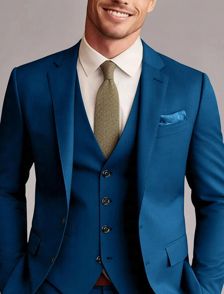 Morgan | Classic Tailored 3 Pieces Solid Suit