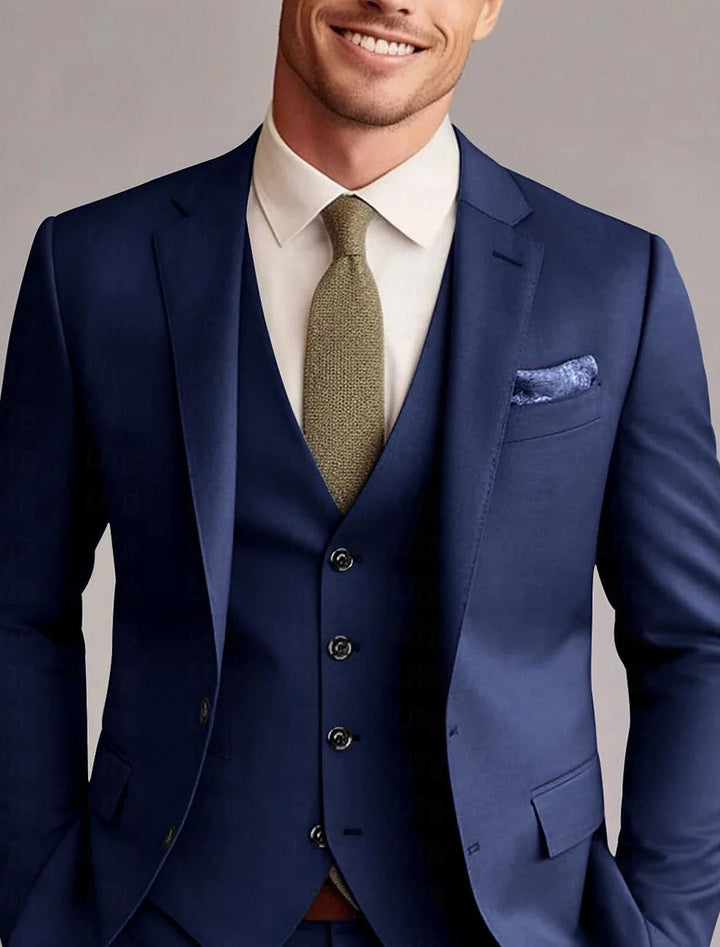Morgan | Classic Tailored 3 Pieces Solid Suit