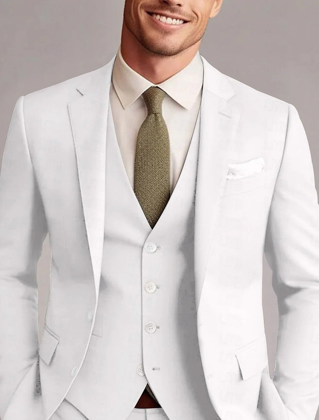 Morgan | Classic Tailored 3 Pieces Solid Suit
