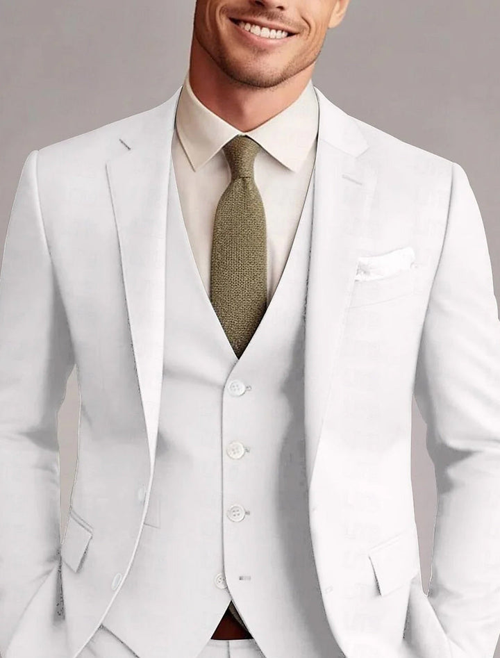 Morgan | Classic Tailored 3 Pieces Solid Suit
