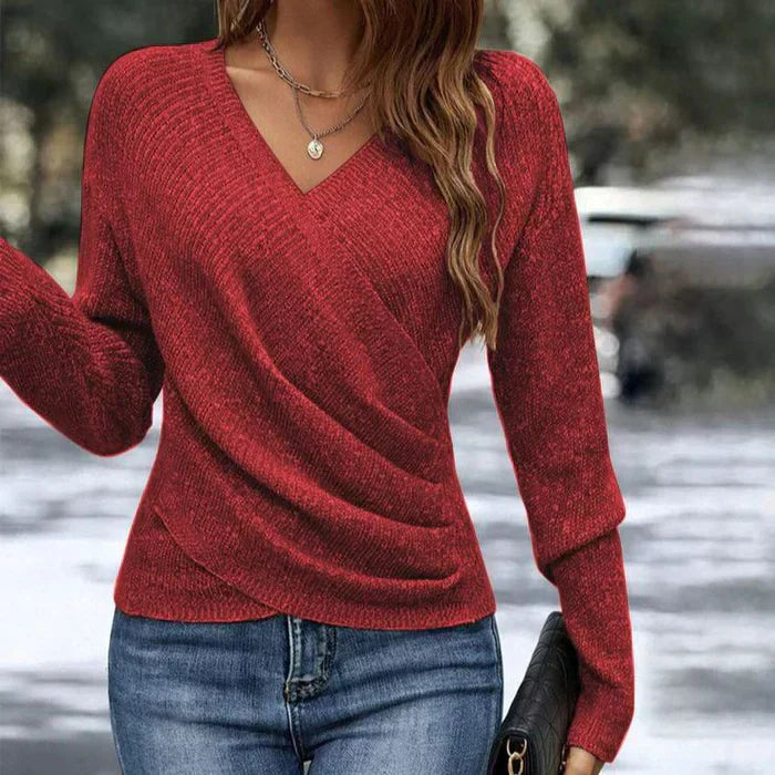 Priscilla | Draped Wrap-Front Top