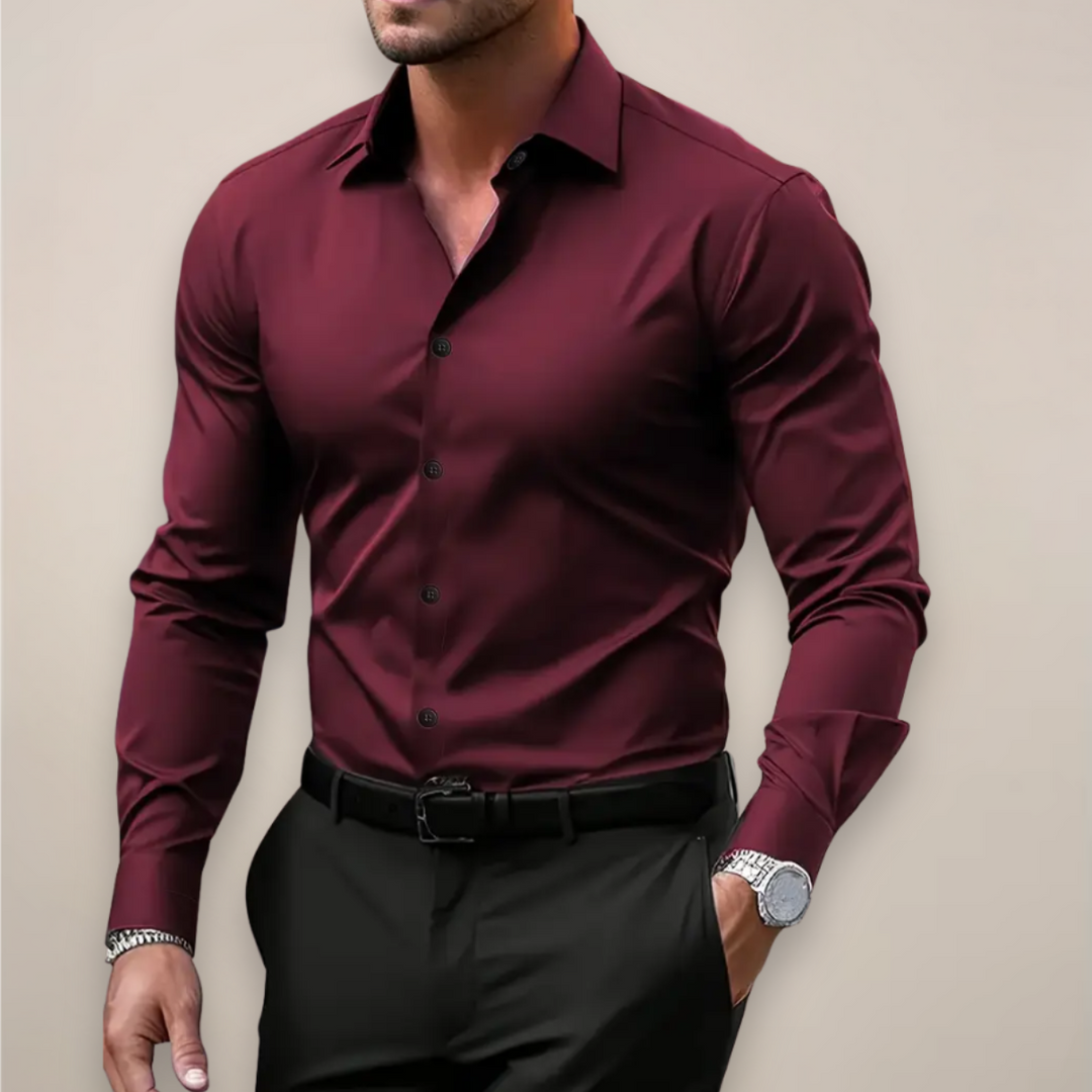 Nathan | Stylish Tailored Long Sleeve Shirt