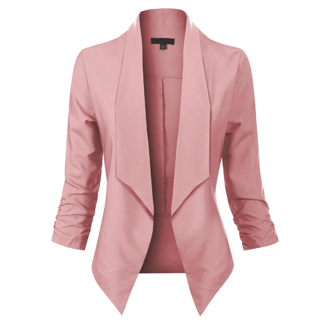 Beverly | Draped Open-Front Blazer