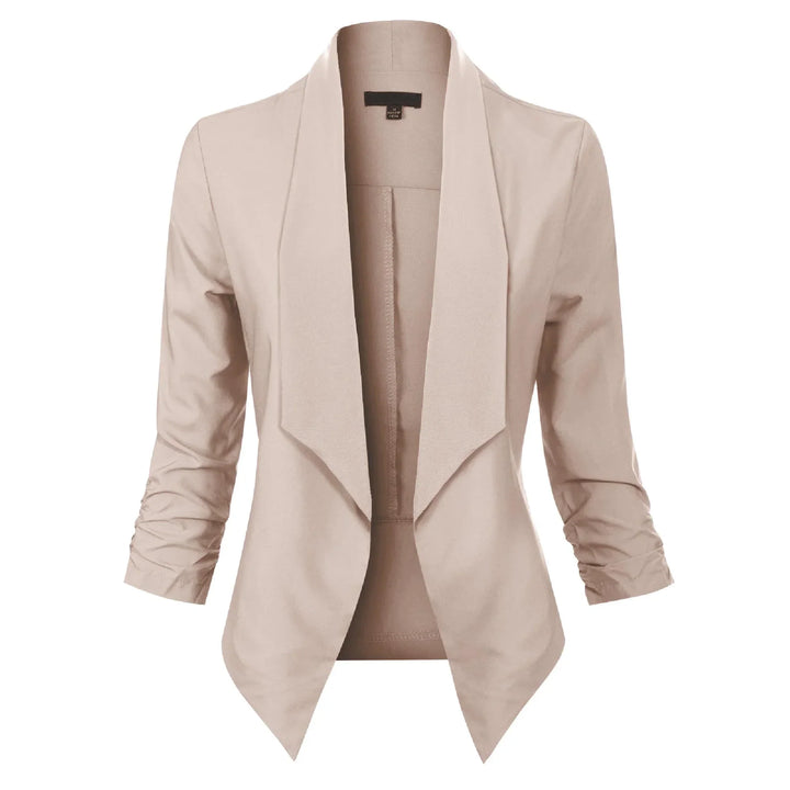 Beverly | Draped Open-Front Blazer