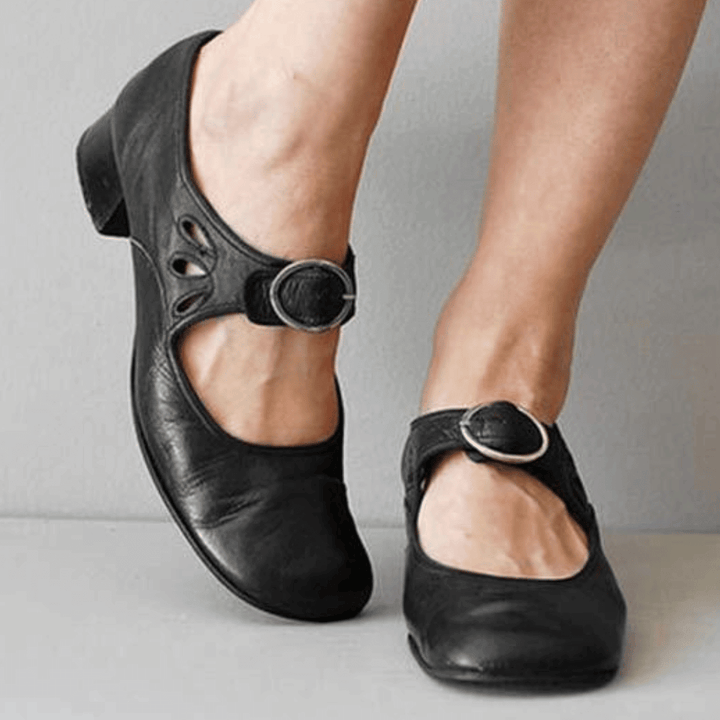 Michaela | Classic Mary Jane Strap Flats