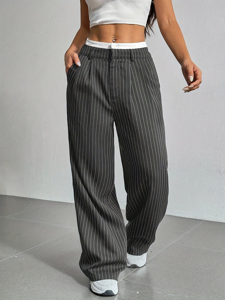 Lorraine | Casual Striped Wide Pants