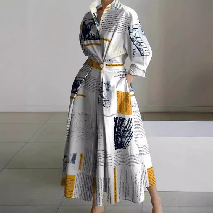 Vienna | Elegant Front Wrap Collared Maxi Dress