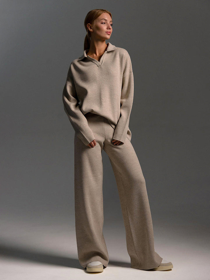 Serena | Relaxed Collared Two-Piece Set
