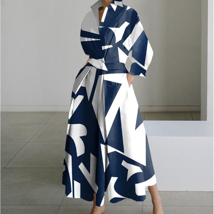 Vienna | Elegant Front Wrap Collared Maxi Dress