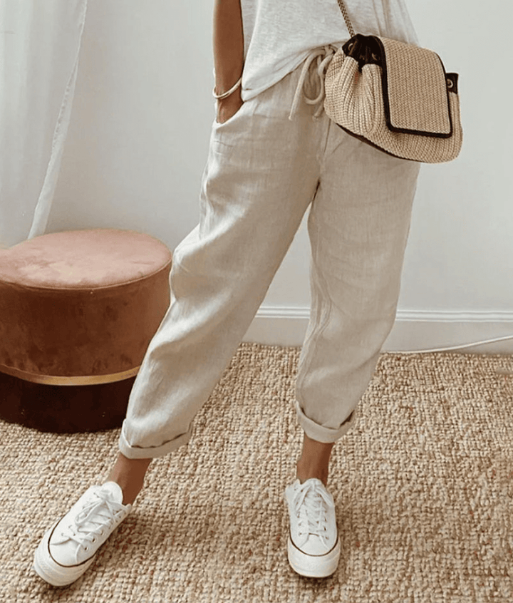 Leonda | Casual Everyday Printed Lace Pants