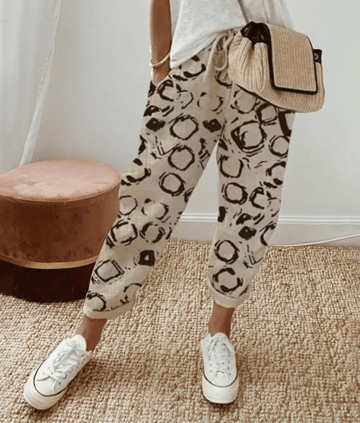 Leonda | Casual Everyday Printed Lace Pants