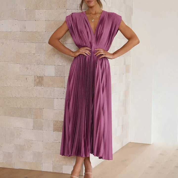 Kimberley | Stylish Sleeveless V-Neck Dress