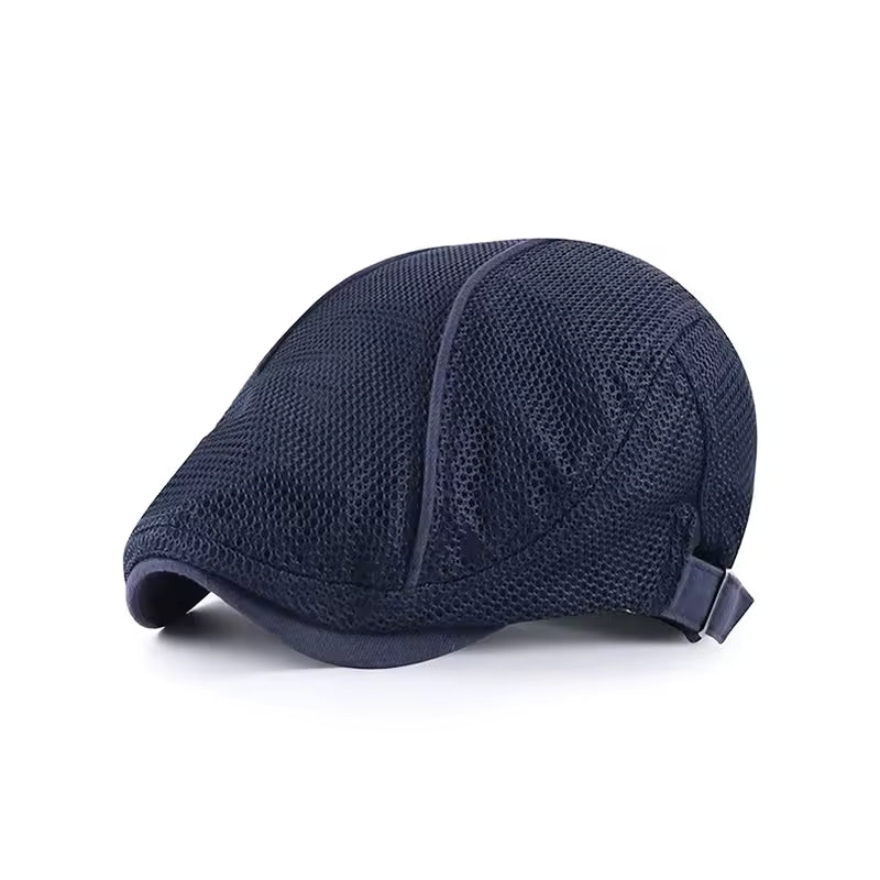 Elliot | Classic Textured Mesh Flat Cap