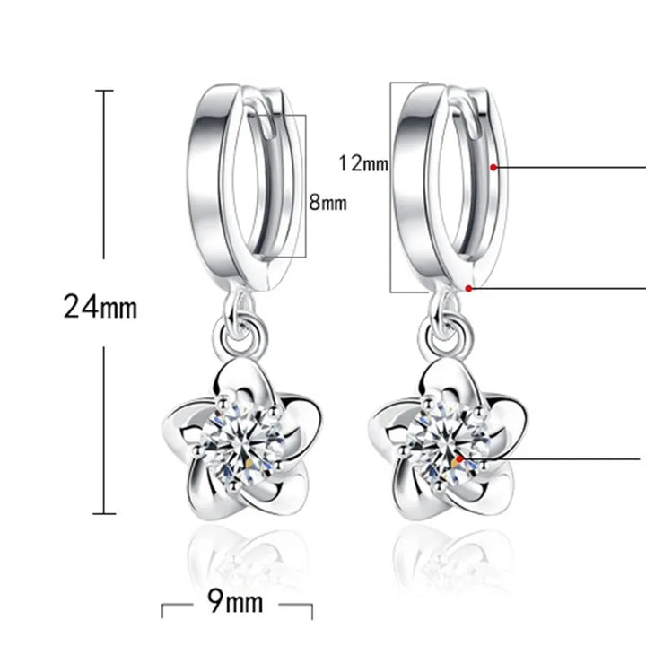 Miriam | Sparkling Floral Drop Earrings