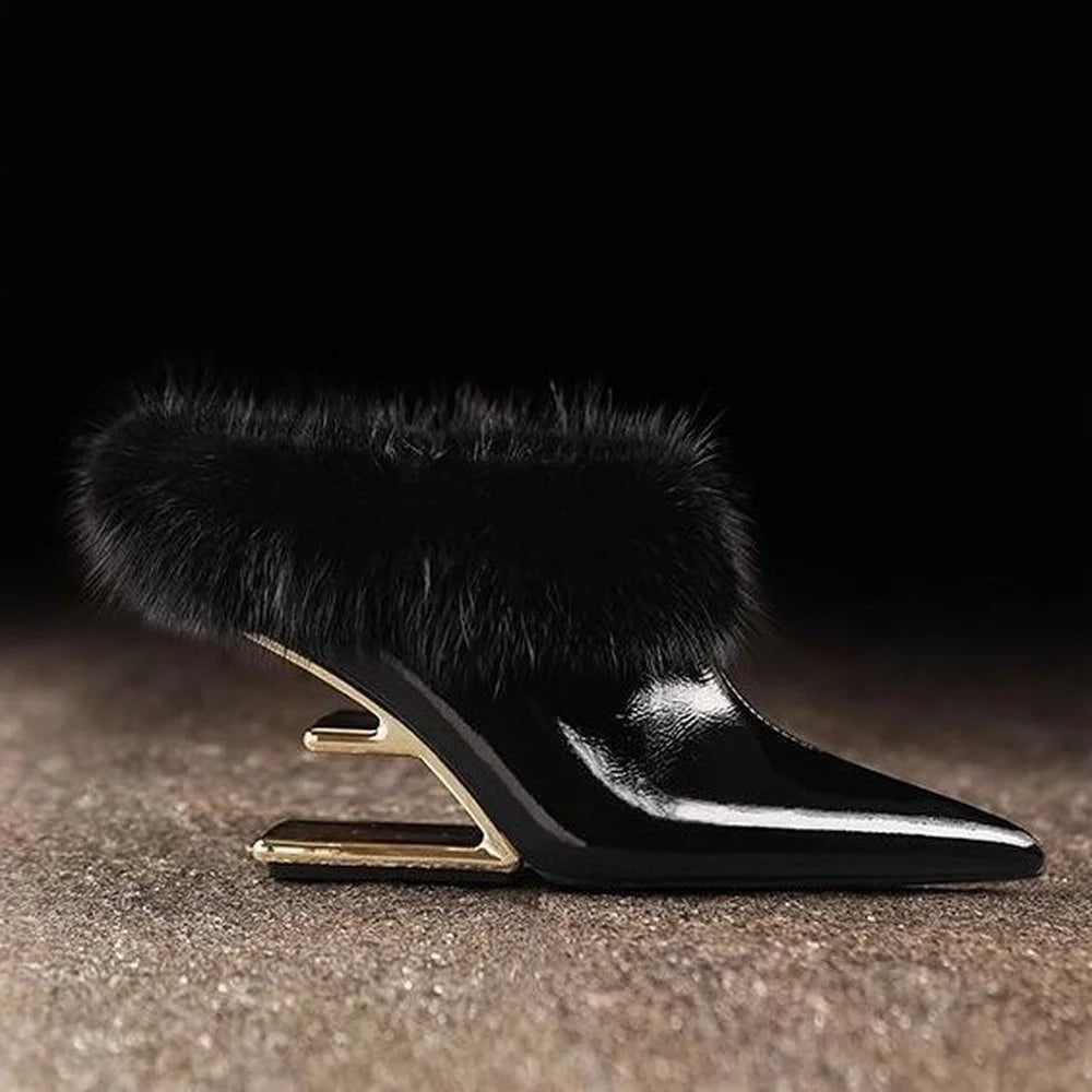 Alvina | Stylish Whisper Furry Heels
