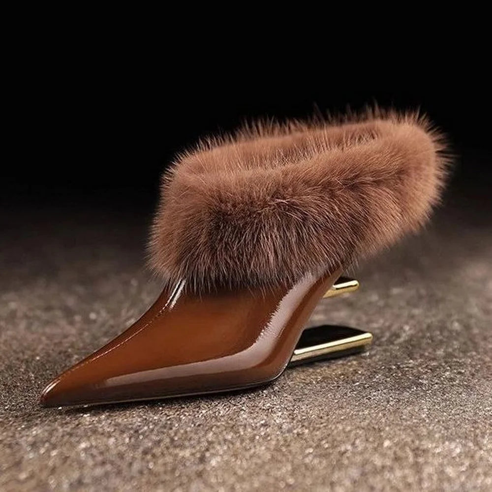 Alvina | Stylish Whisper Furry Heels
