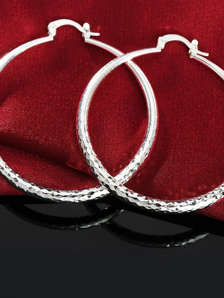 Renata | Textured Statement Hoop Earrings