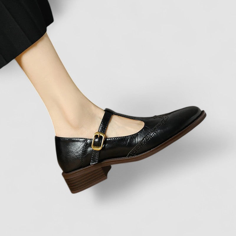Claudia | Classic T-Bar Mary Jane Flat Shoes