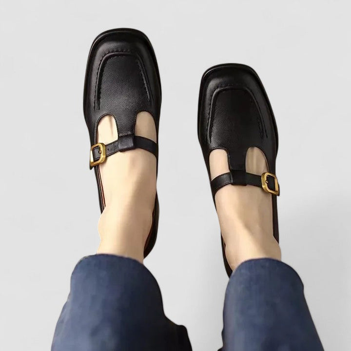 Elizabeth | Classic Buckle Mary Jane Loafers
