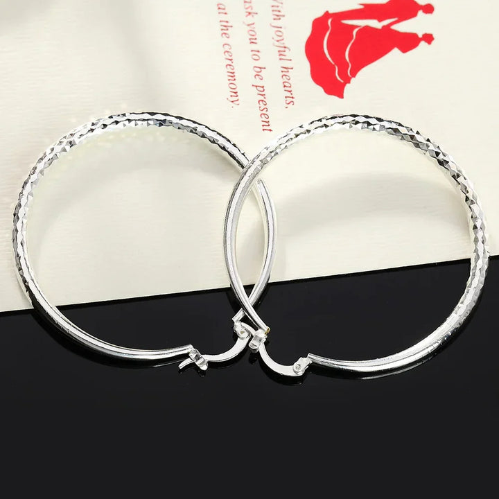 Renata | Textured Statement Hoop Earrings