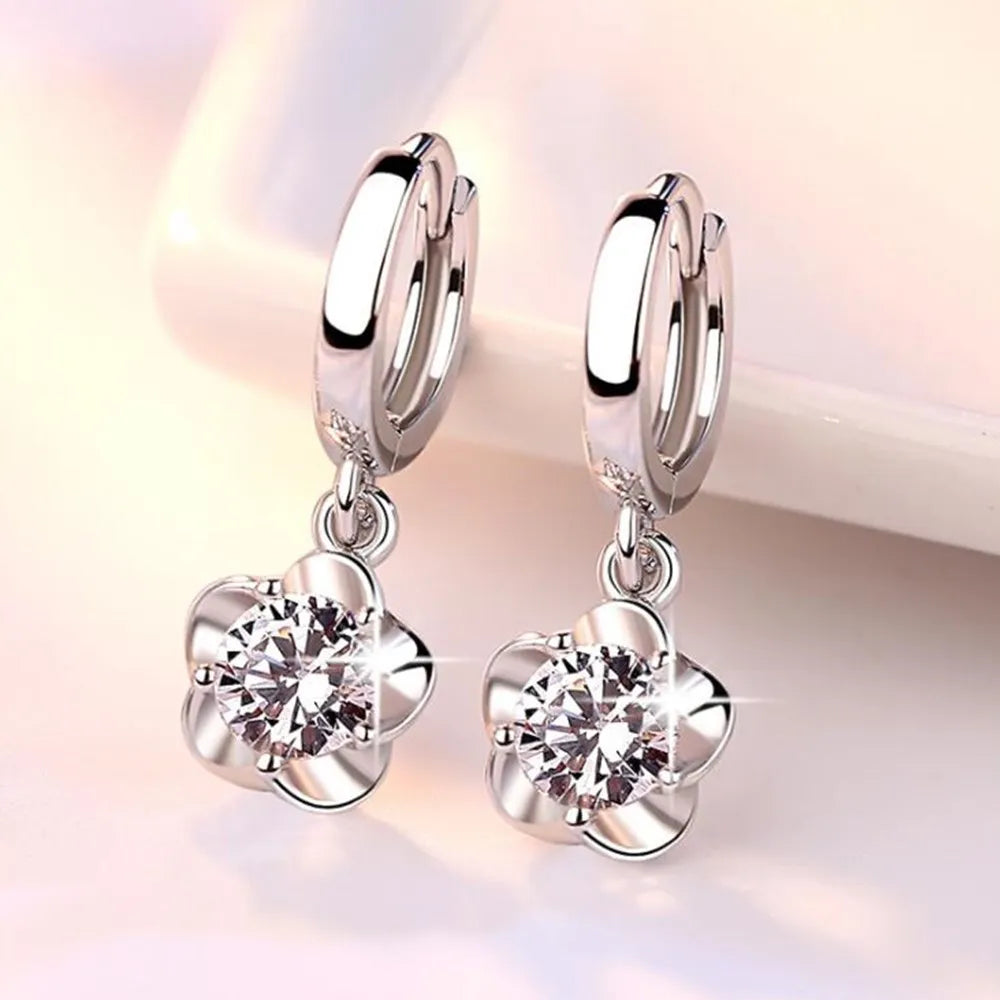 Miriam | Sparkling Floral Drop Earrings