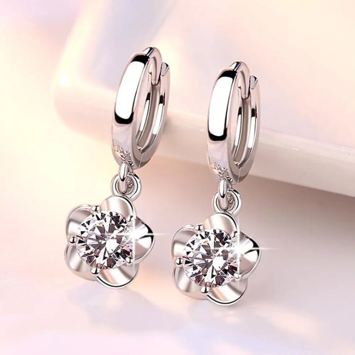 Miriam | Sparkling Floral Drop Earrings