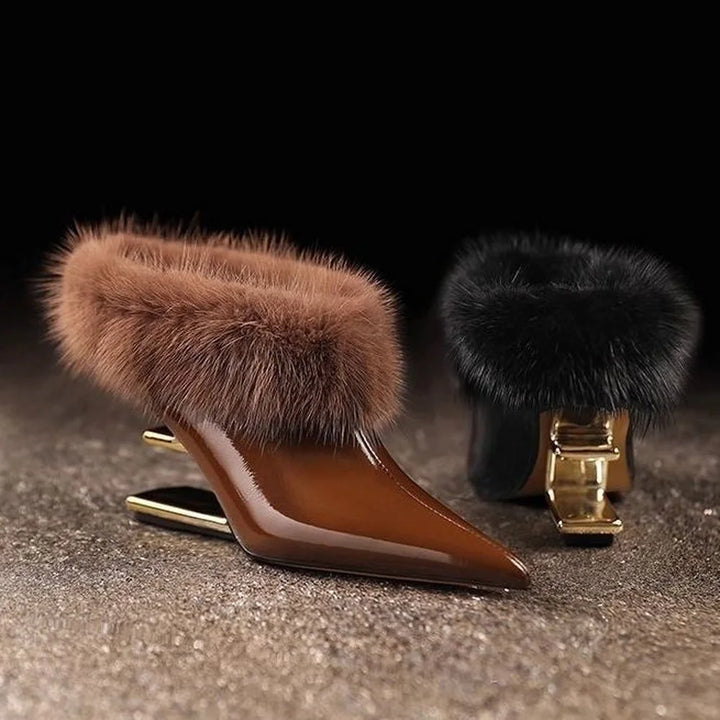 Alvina | Stylish Whisper Furry Heels