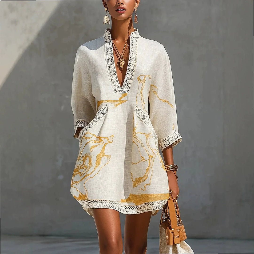 Rosabel | Elegant V-Neck Mini Dress